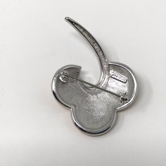 Vintage Monet Enamel Clover Pin Brooch 1x1 - Picture 2 of 3